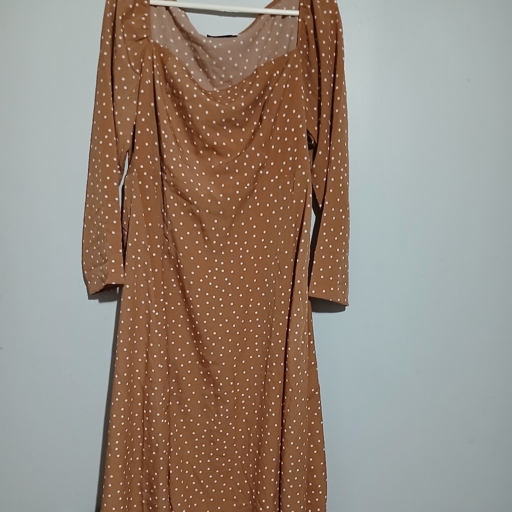 ASOS Design NWT Polka Dot Long Sleeve Dress. Size 14